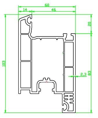 Grosstec ST-2400 Kapı Kanat Profili